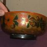 Hand Painted USSR Wooden Bowl and Spoon Image 2