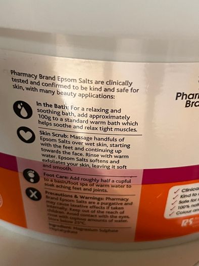 3kg Bucket Epsom Salts