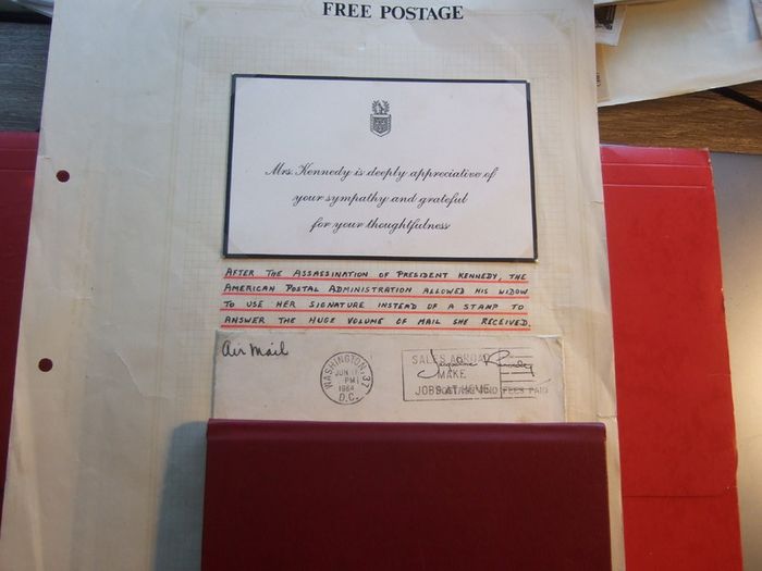 Us Kennedy Postal Memorabilia.