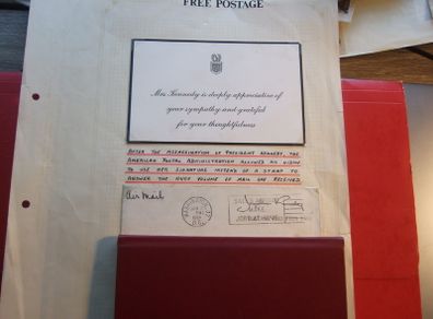 Us Kennedy Postal Memorabilia.