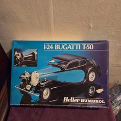 Vintage Heller Humbrol Bugatti T-50 Model Car Kit Unassembled 1:24