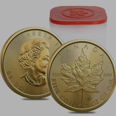 2022 Canadian 1oz Gold Maple Leaf BU 999.9 Gold Final Queen Elizabeth 11 Year Mint Fresh
