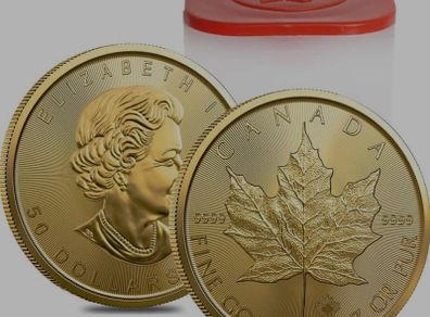 2022 Canadian 1oz Gold Maple Leaf BU 999.9 Gold Final Queen Elizabeth 11 Year Mint Fresh