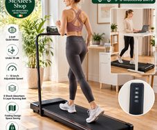 2-in-1 Folding Walking Pad Treadmill