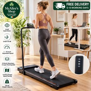 2-in-1 Folding Walking Pad Treadmill