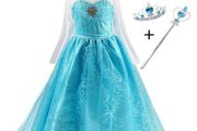New Frozen Princess Elsa Fancy Costume With Accessories 6-7 Yrs