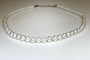 Pearl necklace with a silver clasp
