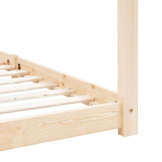 Kids Bed Frame Solid Pine Wood 70x140 cm