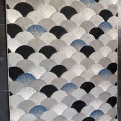 Rug Blue, Grey and Black 120 x 165
