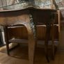 antique walnut and rosewood inlay table Image 2