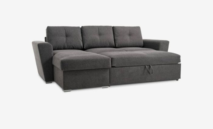 Sofa Bed Couch L shape Dark Grey