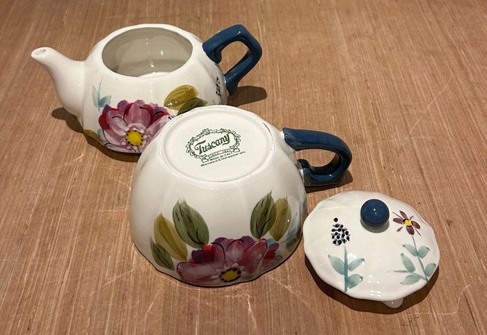 Ceramic Stacking Teapot and Mug (Tea for One) set