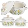 Brand New 3-Piece Set Enamel Pot Image 9
