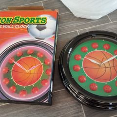 Neon Sports Basketball Quartz Wall Clock  Brand New
