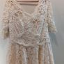 Lace Cream Wedding Dress Image 2