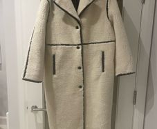 Karen Millen Faux Fur Pu Trim Longline Coat