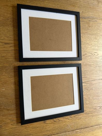 Pair of black photo frames