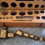 Cased set of brass vintage chemist / apothecary weights. Image 2