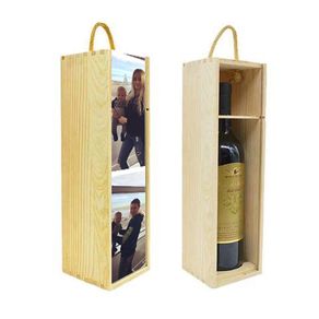 Wine Gift Box with your photo image or text personalised custom printed
