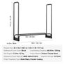 1.3m Outdoor Firewood Rack with Cover, 132 cm x 36 cm x 117 cm, Heavy Duty Firewood Holder & 600D Oxford Waterproof Cover for Fireplace Image 5