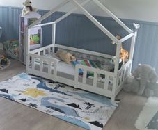 Toddler Floor Bed / Kids House Bed with Mattress