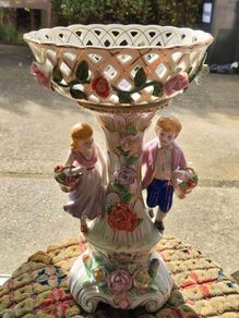19th Century Dresden Compote