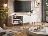 140cm TV Cabinet  Modern TV Stand with Adjustable Shelves