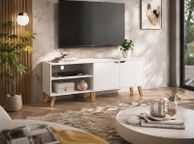 main image for ad 140cm TV Cabinet  Modern TV Stand with Adjustable Shelves