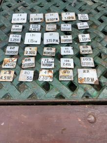 30 enamel post box day / time signs