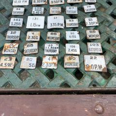 30 enamel post box day / time signs