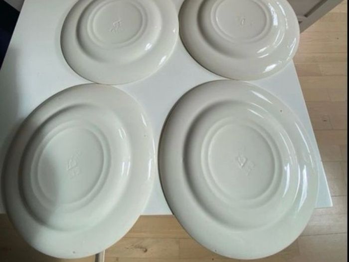 Fabulous Blue onion Ironstone  19 piece tea set