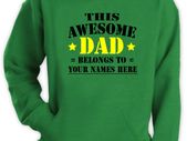 Personalised With Names Dad T-shirt Best Fathers Day Gift