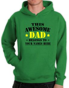 Personalised With Names Dad T-shirt Best Fathers Day Gift