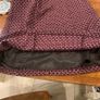 Burgundy & brown A-line midi skirt. Size 10 Image 5
