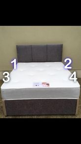 Double 4ft6 5ft King And 6ft Superking Sizes Divan Beds Instock. Tufted Mattresses And Optional Drawers Available