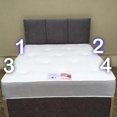 Double 4ft6 5ft King And 6ft Superking Sizes Divan Beds Instock. Tufted Mattresses And Optional Drawers Available