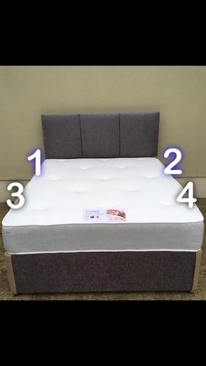 Double 4ft6 5ft King And 6ft Superking Sizes Divan Beds Instock. Tufted Mattresses And Optional Drawers Available