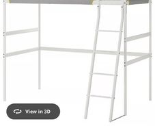 IKEA Bunk bed white and gray with foam mattress