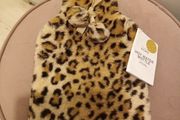 Leopard print hot water bottle