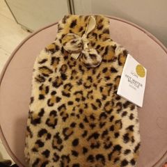 Leopard print hot water bottle