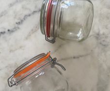 2x medium clip-top storage jars