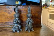 antique pewter menu holders