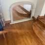 beautiful cream stone archtop overmantel mirror. Image 5