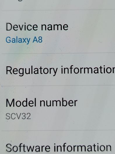 Samsung Galaxy A8, Model SCV 32, 2GB Ram, 32GB HDD, Android version 7.0, in excellent working and cosmetic condition