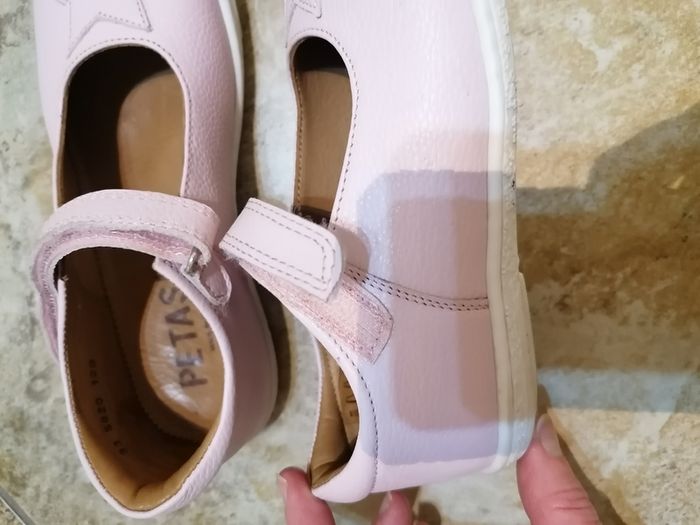 Petasil leather baby pink Mary Jane style shoes , size UK 1/ EU 33