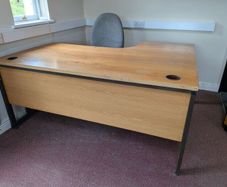 Corner Office Desk, Pedestal and Chair