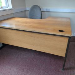 Corner Office Desk, Pedestal and Chair