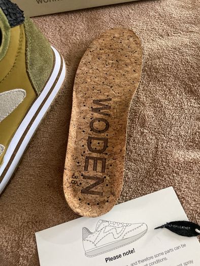 Woden leather trainers