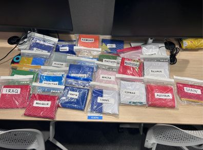World polyester flags