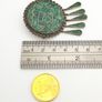 Vintage Mexican Signed 925 Sterling Silver Turquoise Inlay Brooch Image 9